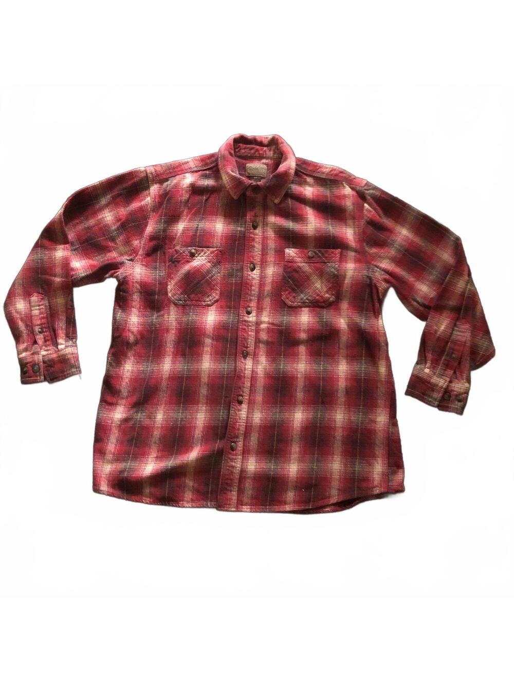 Schmidt Workwear Red Plaid Flannel Button-Up Shirt XL